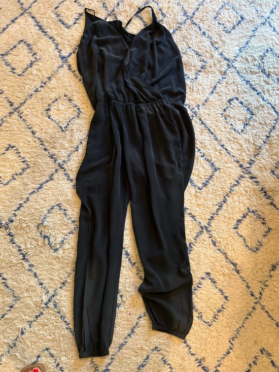 Joie Pants - Joie 100% silk black jumpsuit
